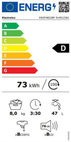 Electrolux EW2F4822BF - Lavadora TimeCare 500 de 8kg y 1200rpm Clase D