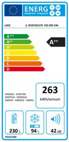 Aeg RCB73421TX - Frigorífico combi de 186 x 59.5 cm No Frost Inox A++