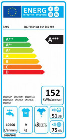 Aeg L7FBE941Q - Lavadora Serie 7000 Clase A+++ -30% de 9kg y 1400 rpm