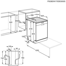 Aeg FFB53900ZW - Lavavajillas para 14 servicios con tecnología Airdy