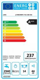 Aeg FSB53907Z - Lavavajillas integrable para 14 cubiertos AirDry A+++