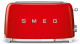 Smeg TSF02RDEU - Tostadora 4 Rebanadas Línea Años 50 1500 W Color Rojo
