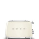 SMEG TSF03CREU - Tostadora 4 rebanadas, 4x4, Línea Años 50, 950W, Color Crema