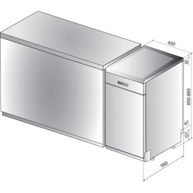Indesit DFSE1B10S - Lavavajillas 45 cm 10 cubiertos A+ inox media carga
