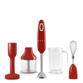 SMEG HBF02RDEU - Batidora de mano, Línea Años 50, 700W, Color rojo