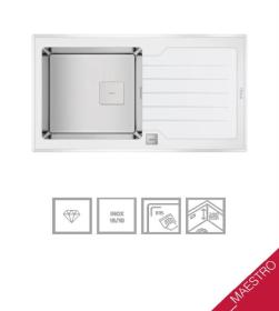 Teka 115100012 - Fregadero PureLine DIAMOND RS15 1C 1E 86 Mueble de 50cm