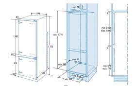 CATA 07800004 - Frigorífico combi integrable A+ LED 178 x 54 cm