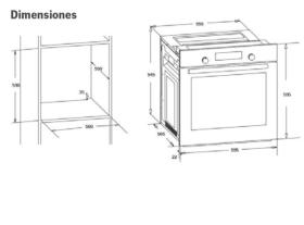 Mepamsa 1.160.529.791 - Horno multifunción Cubik 686 Programador digital