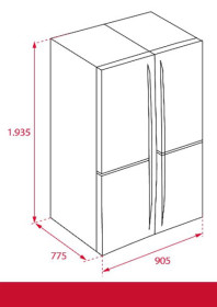 Teka 113430009 - Frigorífico americano RMF 77920 SS LongLife No Frost