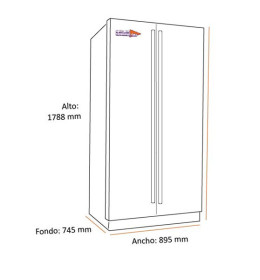 Teka 113430012 - Frigorífico americano en inox RLF 74910 SS F 179x89.5cm