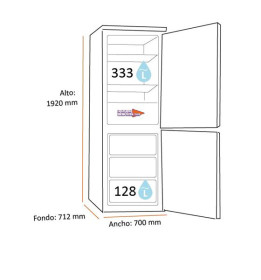 Teka 113400002 - Frigorífico de 70cm RBF 78720 SS Inox NoFrost