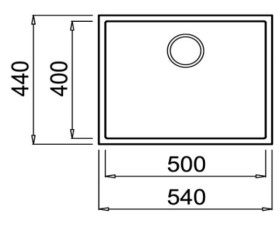 Teka 115230020 - Fregadero Bajo Encimera SQUARE 50.40 TG Negro