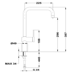 Teka 116080000 - Grifo Electrónico E-PURE EP 915 Caño Alto Cromo