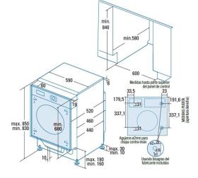 Cata 07900001 - Lavadora integrable LI 08014 8Kg 1400 rpm 60cm A+++
