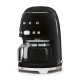 Smeg DCF02BLEU - Cafetera de goteo 50' Style en color Negro para 1,4 litros
