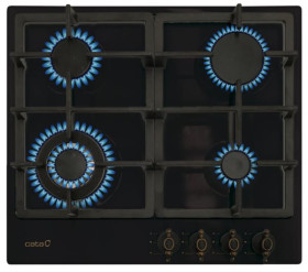 Cata*DISCONTINUADO* 08028406 - Placa de Gas Natural Rústica 4 Zonas 58cm Negro