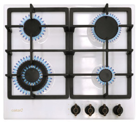Cata 08028006 - Placa de Gas Natural Rústica RGI 6031 WH 4 Zonas Blanco