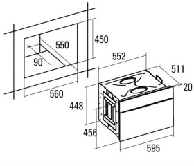 Cata 07003000 - Horno Multifunción Compacto MD 5008 WH Cristal Blanco