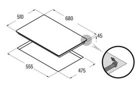 Cata 08045302 - Placa de Gas Natural LGI 7041 X 5 Zonas Acero Inox