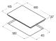 Cata 08077000 - Placa Vitrocerámica TT 5003 3 Zonas 60cm Control Táctil