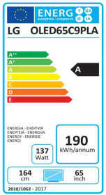 LG OLED65C9PLA - Televisor OLED 65" 4K UHD AI Dolby Atmos/Vision