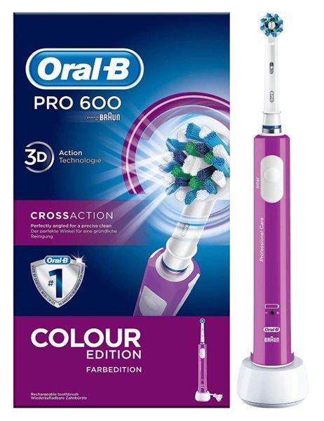 Oral-B PRO 600 CrossAction Cepillo Dental Eléctrico Morado