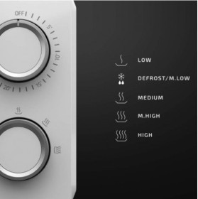 Cecotec 01522 - Microondas Proclean 3010 de 20 Litros 700W FullCrystal