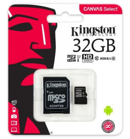 Kingston KI09821 - Tarjeta Micro SD (SDHC) + Adaptador 32GB Clase 10