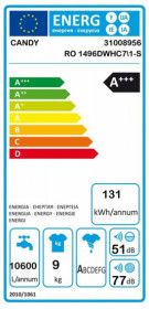 Candy RO 1496DWHC7\1-S - Lavadora de 9kg Serie Rapidó A+++ 1400rpm