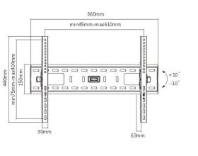 PLB33L - Soporte de Pared Inclinable para Televisores de 37" - 70"