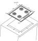 Candy CHG6BR4WX - Placa de gas con 4 fuegos en acero inox 4000W