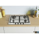 Candy CHG6BR4WX - Placa de gas con 4 fuegos en acero inox 4000W