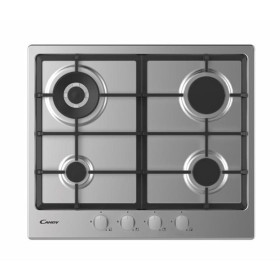 Candy CHG6BR4WX - Placa de gas con 4 fuegos en acero inox 4000W