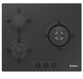 Candy *DISCONTINUADO* CVG 63 SWPN - Placa Gas Natural 3 Zonas Wok 2 Coronas Negro