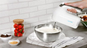 Cecotec 04120 - Batidora Amasadora de Varillas Powertwist 500 Blanco
