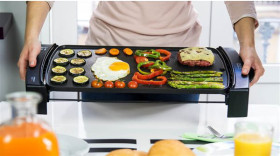 Cecotec 03046 - Plancha Eléctrica Black&Water 2500 Antiadherente 45x25cm