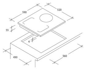 Candy CTP 634 DC - Placa de Inducción 3 Zonas y Flex Control Táctil