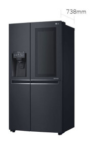 LG GSX960MCVZ - Frigorífico americano Door-In-Door Negro Mate Clase A++
