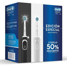 Oral-B D100 Cepillo Eléctrico Vitality Cross Action Duo Blanco y Negro