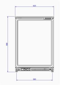 Fagor ERM-150 - Frigorífico Expositor 1 Puerta con Cerradura Negro