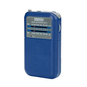 Daewoo DRP-8BL - Radio de Bolsillo Portátil AM/FM a Pilas Azul