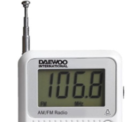 Daewoo DRP-115 - Radio de Bolsillo Digital Portátil AM/FM Blanco