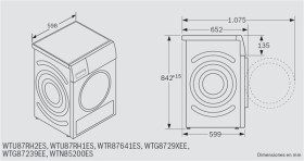 Bosch WTR87641ES - Secadora con bomba de calor Serie 6 de 8kg  A+++