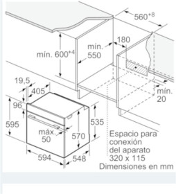Siemens HR538ABS1 - Horno iQ500 con vapor de cristal negro Clase A
