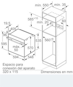 Siemens HR538ABS1 - Horno iQ500 con vapor de cristal negro Clase A