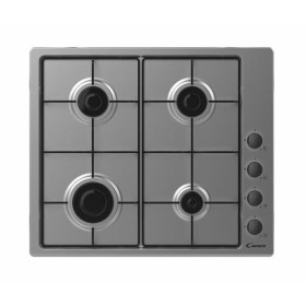 Candy CHW6LBX - Placa de Gas 4 Fuegos Mandos Laterales Acero Inox 7000W