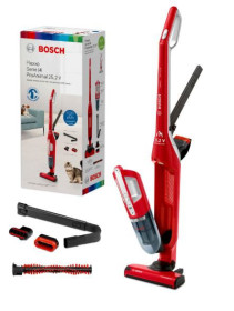 Bosch BBH3ZOO25 - Aspirador Sin Cable 2 en 1 Flexxo 25.2 V Easy Clean Rojo