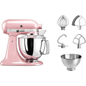Kitchen Aid 5KSM175PSESP - Robot de Cocina Artisan 4.8L 7 Accesorios Rosa