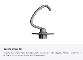 Kitchen Aid 5KSM175PSESP - Robot de Cocina Artisan 4.8L 7 Accesorios Rosa