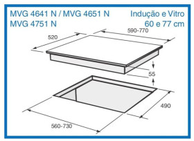 Meireles MI 1704 - Placa de Inducción 77cm 4 Zonas Control Táctil